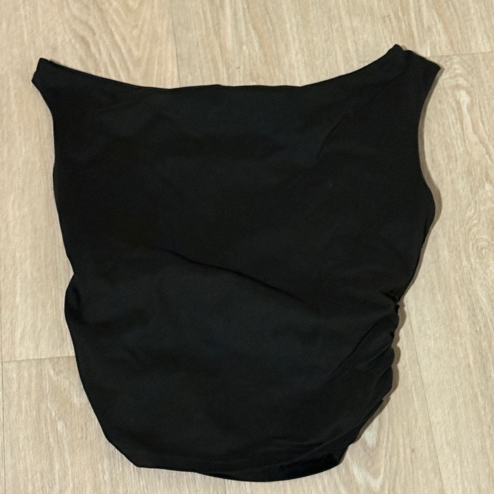 Sleek Black Women's Off-shoulder one side top